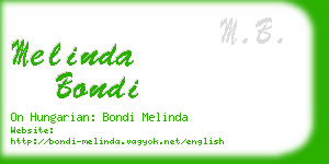 melinda bondi business card